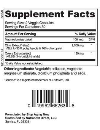 OliPure BP™ Blood Pressure Support, 60 Vegetarian Capsules