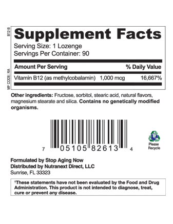 MAX-B12™ 1000 MCG, 90 Lozenges