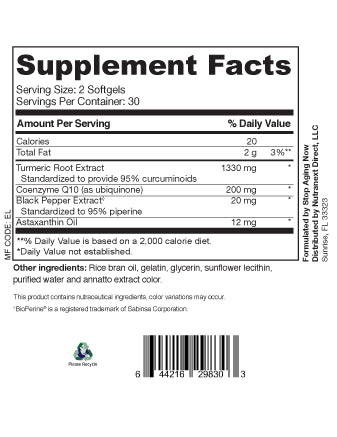 NextLevel Curcumin™ Complex + CoQ10, 60 Softgels